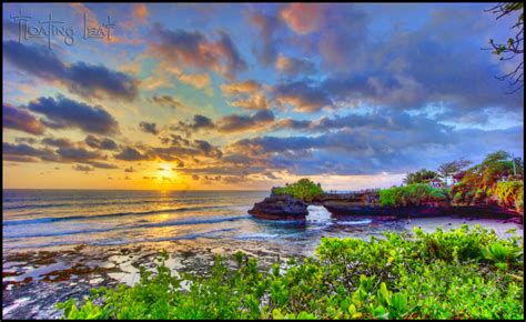 Bali Photo Of The Month ~ Tanah Lot Surf Sunset Bali Floating Leaf