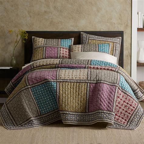 Addison Cotton Twin Quilt Multi Quilted Sham Quilted Bedspreads