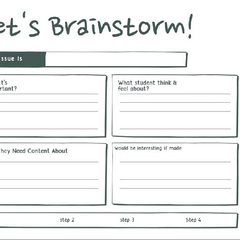 Brainstorming Worksheet Download Scientific Diagram