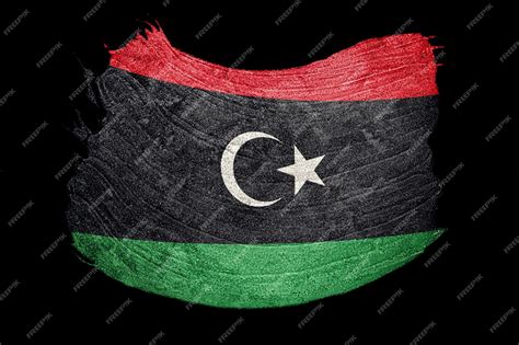 Premium Photo Grunge Libya Flag Libyan Brush Stroke