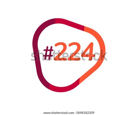 Number 224 Image Design 224 Logos Stock Vector Royalty Free