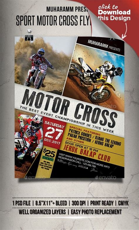 Hai teman teman kali ini saya akan membagikan cara membuat logo si pixel lab link font. Sport Motor Cross Flyer / Poster | Desain