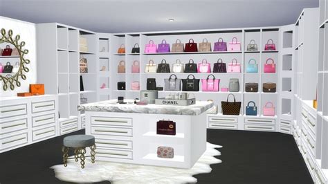 Luxury Custom Closet Platinumluxesims Sims 4 Bedroom Sims House Sims House Design