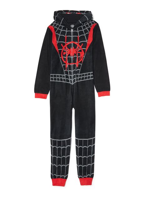 Halloween Into The Spider Verse Miles Morales Pajamas Cartoon Onesie