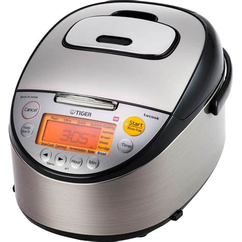 Tiger Stainless Steel Cup Rice Cooker With Slow Cooker And Bread