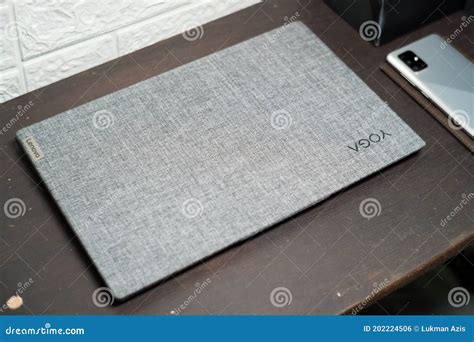 Lenovo Yoga Slim 7i Fabric Cover Editorial Photo Image Of Computer