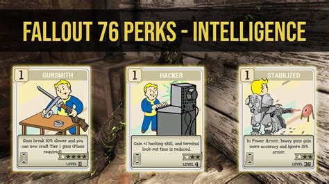 Fallout 76 Perk Cards Intelligence Youtube