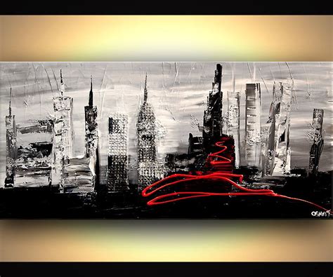 Abstract Paintings By Osnat Fine Art The City Abstract Modern