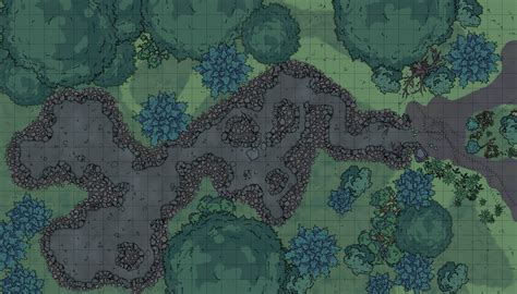 My Homemade Map For A Cave In A Forest The Tool Used Is Dungeondraft