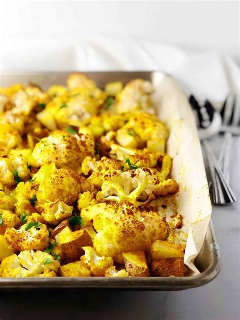 Roasted Cauliflower and Potatoes with Turmeric • Keeping It Simple Blog