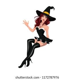 Sexy Halloween Witch Stock Vector Royalty Free Shutterstock