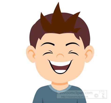 Facial Expressions Clipart Boy Character Laughing Expression Clipart