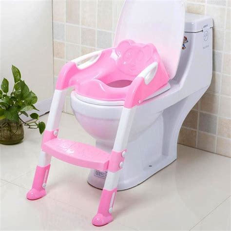 Kids Toilet Seat Ladder Baby Toddler Potty Training Step Trainer Non