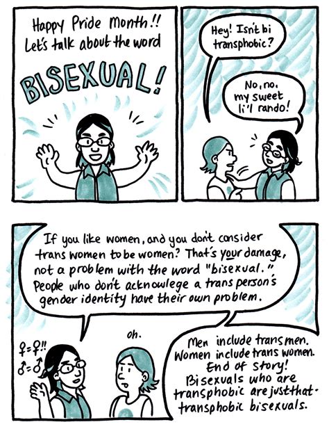 A Babe Sketch Comic About How Bisexuality Is Totally Cool And Good And Not Bad The Format Is