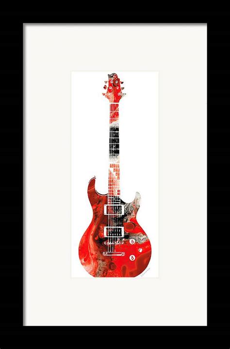 Electric Guitar Buy Colorful Abstract Musical Instrument Framed Print