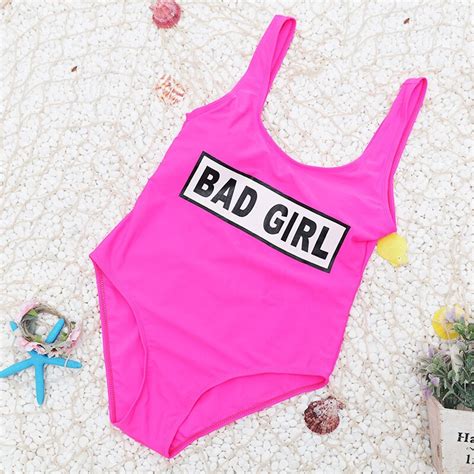 bokoni hot sale summer 2018 sexy one piece swimsuit women swimwear bad girl print beachwear