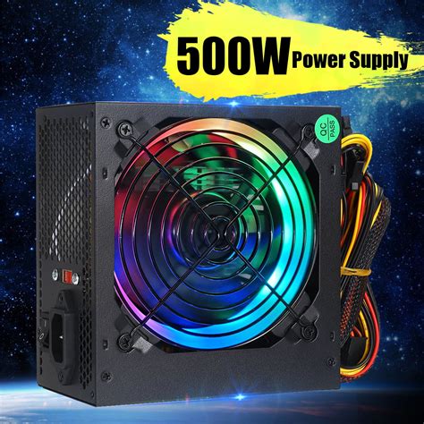 500w 12v Computer Power Supply 110v Switchable 24 Pin Pci Sata Atx Pc