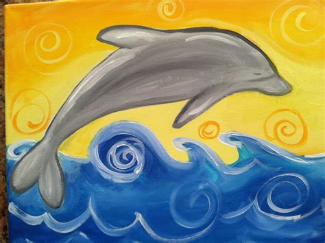 Easy Dolphin Painting At Explore Collection Of
