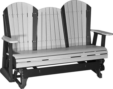 5 Foot Luxcraft Amish Poly Adirondack Double Glider Bench With