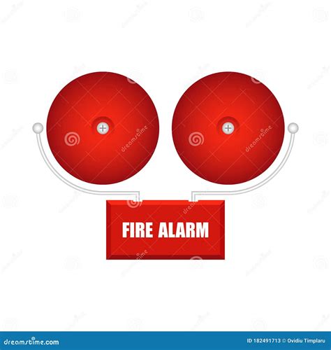 Set Of Fire Alarms Vector Illustration Isolated Stock Vector