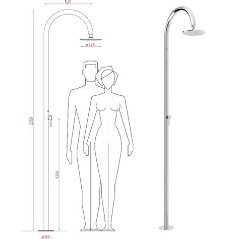 outdoor shower for pool and garden sole 48 inoxstyle