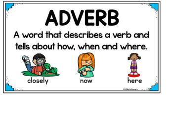 Examples of adverbs of manner. Adverb Picture Cards (Adverbs of manner Activities) by Little Achievers
