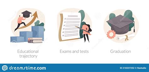 Getting An Academic Degree Abstract Concept Vector Illustrations Stock