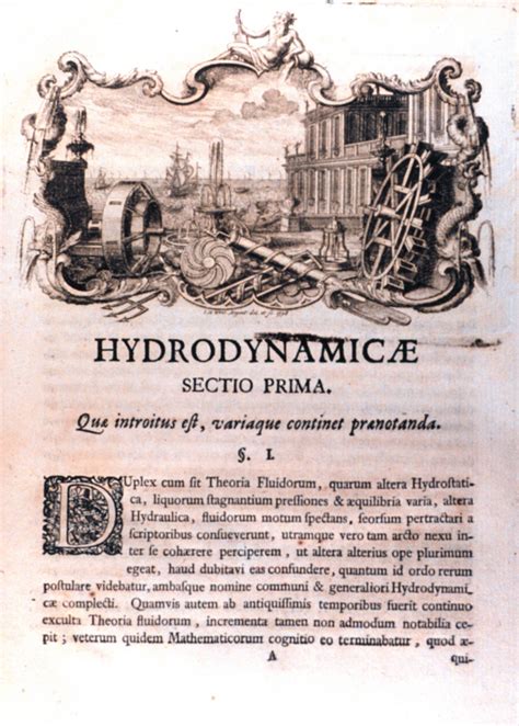 Mathematical Treasure Daniel Bernoullis Hydrodynamica Mathematical