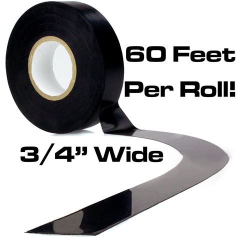 Nova Supplys Pro Grade Black Electrical Tape Jumbo Roll 10 Pack Huge
