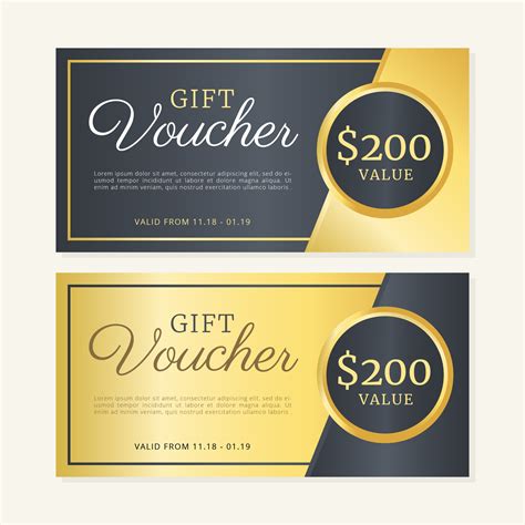 Voucher Template Vector Art Icons And Graphics For Free Download
