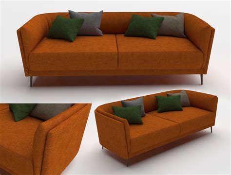 Modern Sofa 3d Model Max Obj 3ds Fbx Mat