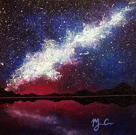 How To Paint A Star Filled Night Sky Sky Painting Night Sky Painting