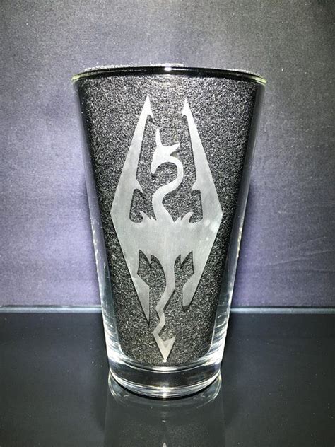 The Elder Scrolls Skyrim Etched Glass Unique Custom T Present For