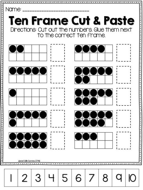 Ten Frame Practice Worksheets And Games Kindergarten Math Free Ten