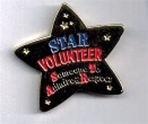 Star Volunteer Lapel Pin Q004 Star Volunteer