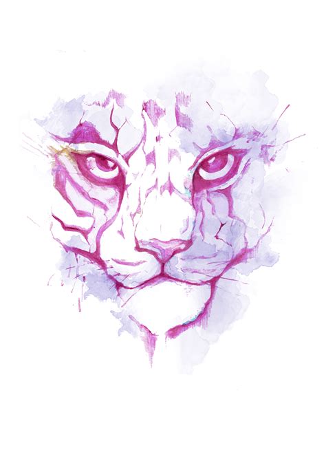 Watercolour Illustration Tiger On Behance
