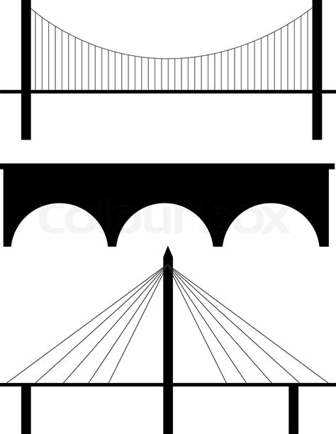 Bridge Silhouette Vector Stock Vector Colourbox
