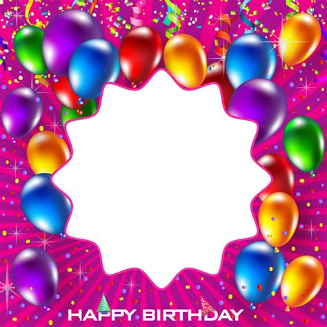 Happy Birthday Pink PNG Frame | Happy birthday frame, Happy birthday kids, Happy birthday pictures