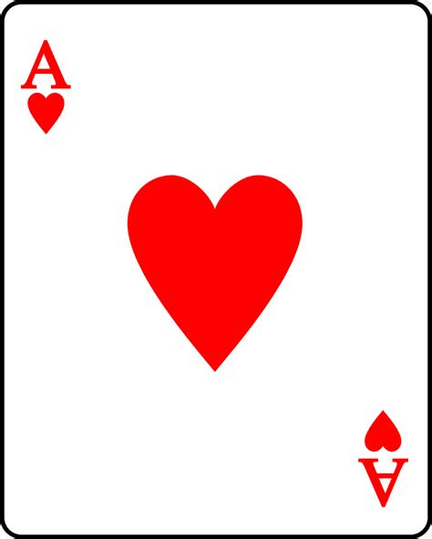Free Download Playing Card Suit Ace Of Hearts Heart Playing Cards