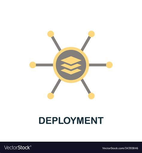 Deployment Icon Simple Element From Business Vector Image