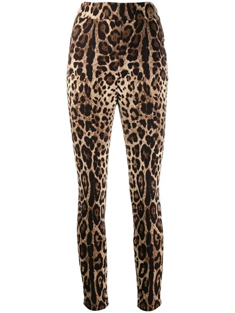 dolce and gabbana leopard print cropped trousers farfetch