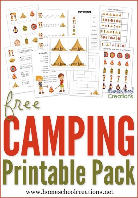 Camping Preschool Pack Free Preschool Printables
