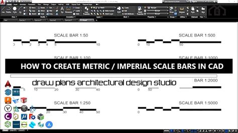 How To Draw Scale Bars Metric Imperial In Cad Cad Courses Online