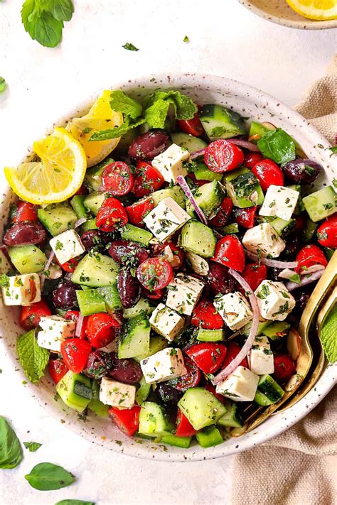 Greek Salad With The Best Greek Dressing