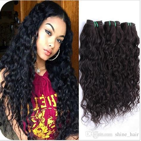 7a Grade Brazilian Wet And Wavy Human Hair Wefts Extensions Water Wave Unprocessed Brazilian