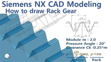 Siemens Nx Modelinghow To Draw Rack Gearrackandpinion Gear랙앤피니언 기어