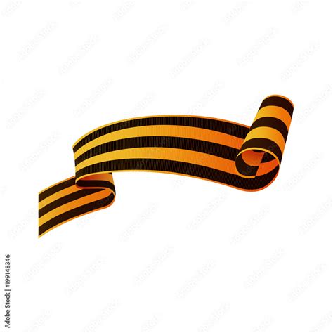 Asymmetric Saint George Ribbon Symbol Of Russian Victory Day With