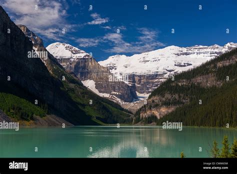 Alberta Canada Lake Louise A Glacial Lake In Banff National Park