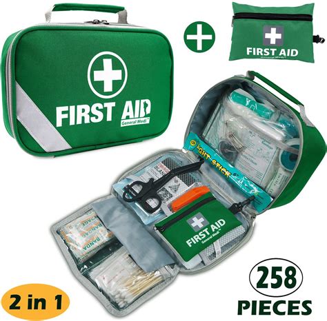 First Aid Kit 215 Pieces Bonus 43 Pieces Mini First Aid Kit