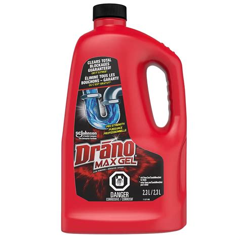 Drano Max Gel 23l Clog Remover Drain Cleaner The Home Depot Canada